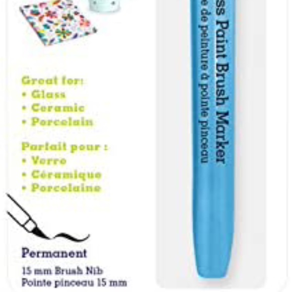 Glass Paint Brush Marker Permanent 15mm (Blue) - Picture 5 of 5